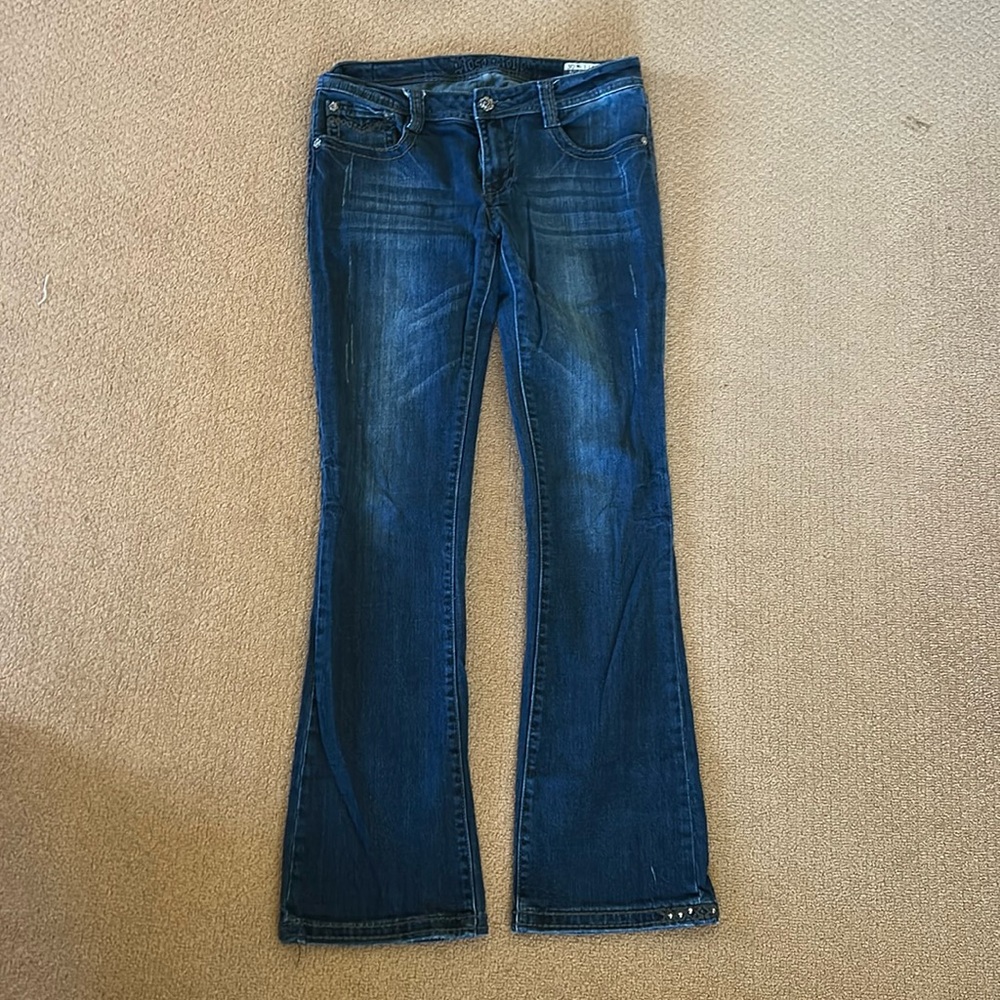 Rose Royce dark blue bootcut jeans sz30, 32.5” inseam